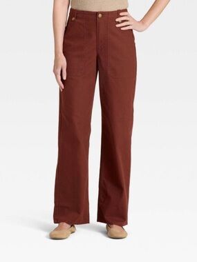 Universal Thread Wide Leg Pants in Rust Brown NWOT